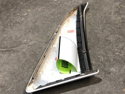 13 Ford Mustang Passenger Right Rear Quarter Moulding Air Vent Intake Cowl White