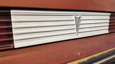 1985-1987 Pontiac Sunbird Center Tail Panel Rear Trim Oem 20619728