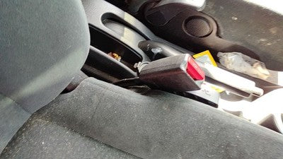 08-10 Versa Passenger Right Front Seat Belt Buckle Receiver Oem Charcoal G