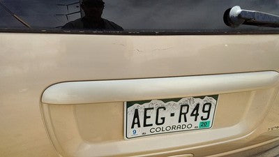 00 Town & Country License Plate Trim Surround Panel Oem Tail Trunk Finish Gold
