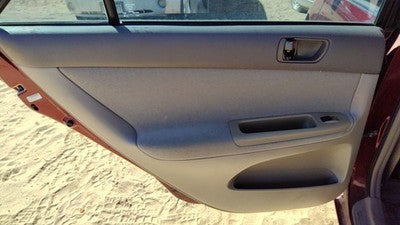 02-04 Toyota Camry Driver Left Rear Door Trim Panel With Switches Back Taupe 43