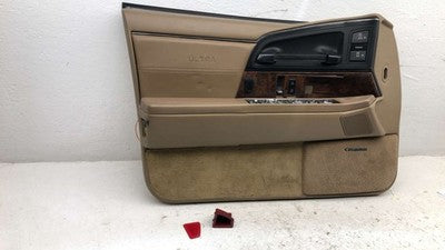92 Buick Park Ave Ultra Driver Left Front Door Trim Panel With Master Switch Tan