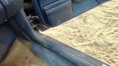 1989 Olds Cutlass Calais Passenger Right Lower Kick Trim Panel Oem Blue 2 Door