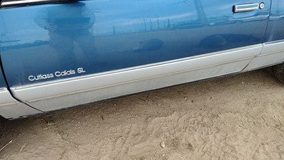 1989 Olds Cutlass Calais Driver Left Front Moulding From Door Trim Blue 2 Door