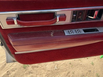 1986 Olds 88 Driver Left Front Door Trim Panel With Master Switch Red