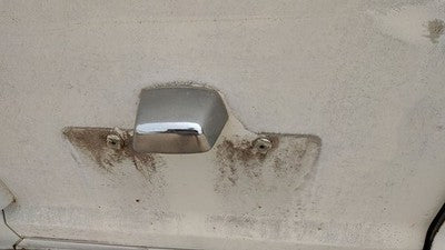 1974 Dodge Van B200 License Plate Light Housing Oem Chrome