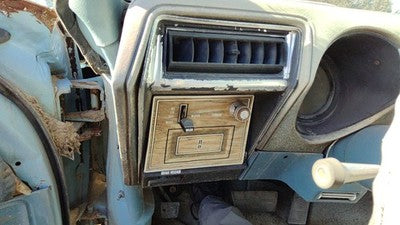 1975 Cutlass Supreme Driver Left Dash Trim Mount Panel Wiper Switch Heater Vent