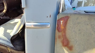 1984 Dodge D350 Driver Left Rear Chrome Moulding On Cab Corner Oem