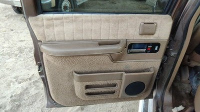 1992-1994 Chevy Suburban Driver Left Rear Door Trim Panel With Switches Back Tan