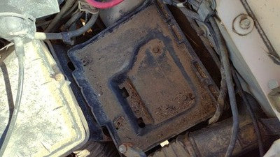 1984 Ford Tempo Complete Battery Box Mount Tray With Hold Down Oem 2.3L