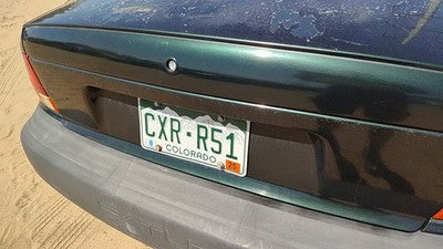 1996-99 Saturn Sl1 License Plate Trim Surround Panel Oem Tail Trunk Finish Green