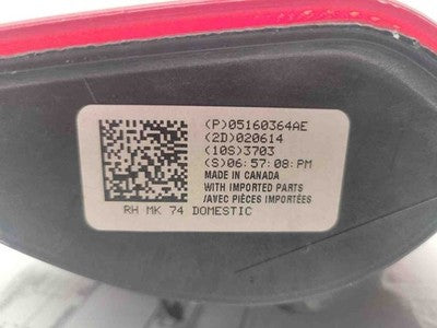 2008-2017 Jeep Patriot Passenger Right Tail Light Brake Lamp Oem Rear Oem