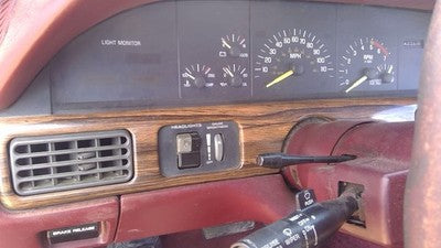 89-91 Pontiac Bonneville Driver Left Woodgrain Dash Trim Bezel Below Speedometer