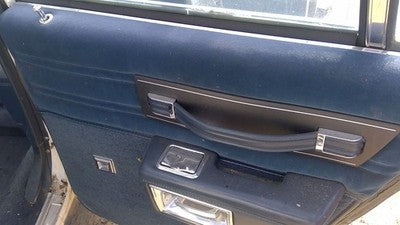 1986 Chevy Caprice Passenger Right Rear Inside Door Trim Panel Only Back Blue