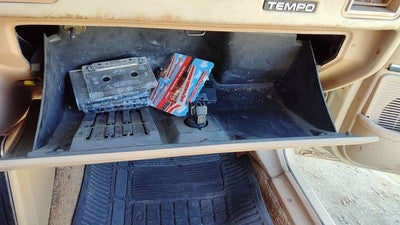 1984 Ford Tempo Glove Box Assembly Complete Door With Latch Oem Tan