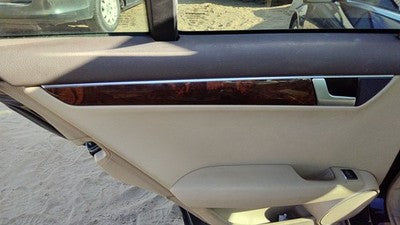 12-13 C300 Driver Left Rear Door Trim Panel With Switches Back Beige 125