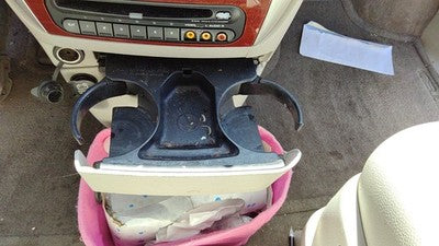 05-07 Town Country Slide Out Dash Mounted Cup Holder Assembly Oem Khaki J1