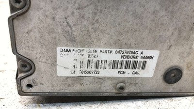 2003 Dodge Caravan Bcm Body Control Module Computer Oem 4748078Ae 4727079Ac