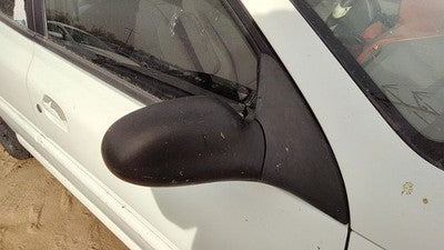 2000-2002 Kia Rio Passenger Right Manual Side Mirror Door Mounted Oem White
