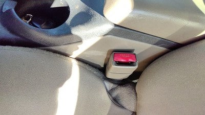 99-05 Grand Am Driver Left Front Seat Belt Buckle Receiver 52D Dark Taupe