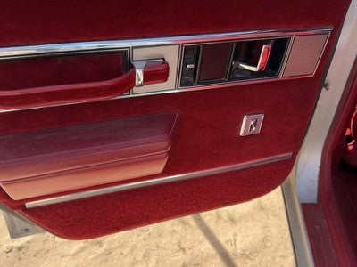 1986 Olds 88 Driver Left Rear Door Trim Panel With Switches Back Red