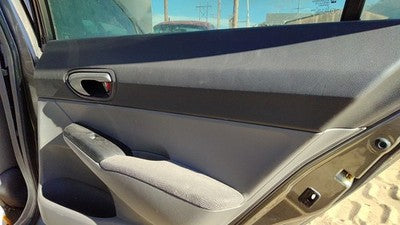 06-11 Civic Passenger Right Rear Door Trim Panel With Switches Back Gr Gray