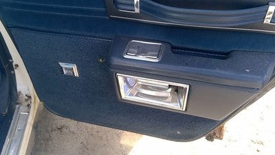 1986 Chevy Caprice Passenger Right Rear Inside Door Trim Panel Only Back Blue