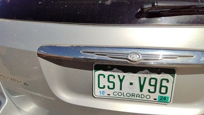 07 Pacifica License Plate Trim Surround Panel Oem Tail Trunk Finish Chrome