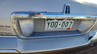 03-11 Town Car License Plate Trim Surround Panel Tail Trunk Finish Silver