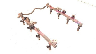 2004-15 Nissan Titan Complete Fuel Rail With Injectors Set Loaded Oem 166007s00a