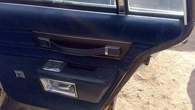 1986 Chevy Caprice Passenger Right Rear Inside Door Trim Panel Only Back Blue