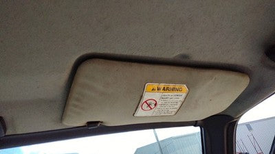 1997 Suzuki Sidekick Passenger Right Sun Visor Oem Gray Gri