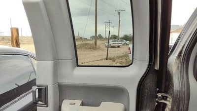 06-07 Ford F150 Passenger Right Rear Door Trim Panel With Switches Back Gray Me