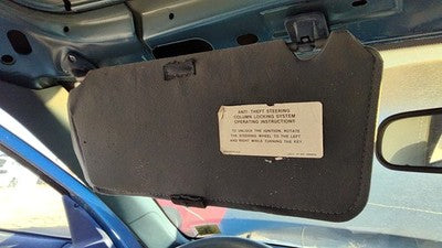 1989 Olds Cutlass Cierra Driver Left Sun Visor Oem Blue