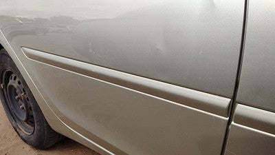 02-06 Camry Passenger Right Rear Moulding From Door Back Trim Strip Lunar Mist