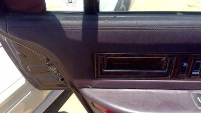 1993 Cadillac Fleetwood Driver Left Rear Inside Door Trim Panel Only Back Maroon