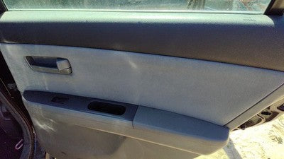 07-09 Sentra Passenger Right Rear Door Trim Panel With Switches Back Charcoal W