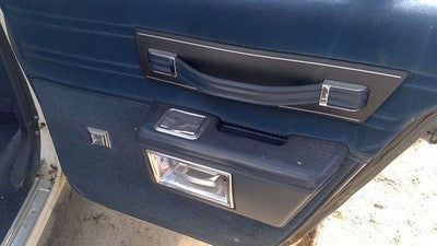 1986 Chevy Caprice Passenger Right Rear Inside Door Trim Panel Only Back Blue