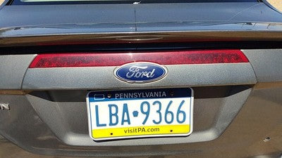 10 Fusion License Plate Trim Surround Panel Tail Trunk Finish Sterling Gray Uj