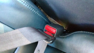 09-15 Honda Pilot Passenger Right Front Seat Belt Buckle Receiver Gray/Blue Gr