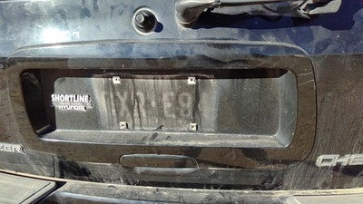 02-09 Trail Blazer License Plate Trim Surround Panel Tail Trunk Finish Black 41U