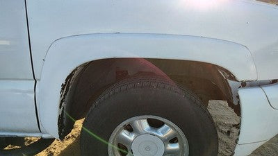 03-07 Suburban Passenger Right Front Wheel Flare Moulding Fender Summit White