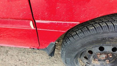 1995 Ford Aspire Passenger Right Moulding From Fender Oem Trim Strip Red
