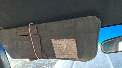 1993 Gmc Sierra 2500 Driver Left Sun Visor Oem Blue
