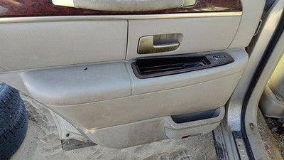 2003 Lincoln Town Car Driver Left Rear Door Trim Panel With Switches Back Gray