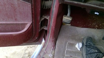 1988 Gmc Sierra 2500 Driver Left Lower Kick Trim Panel Oem Red