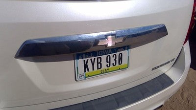 2012 Chevy Equinox License Plate Trim Surround Panel Oem Tail Trunk Finish