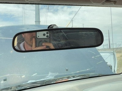 1998 Isuzu Rodeo Inside Rear View Mirror Oem Windshield Mounted