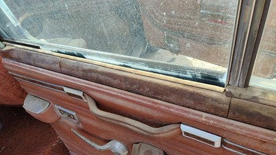 1984 Jeep Grand Wagoneer Passenger Right Rear Door Trim Panel With Switches Back