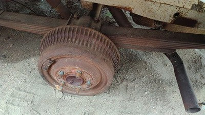 1974 Dodge Van B200 Driver Left Rear Brake Backing Plate Assembly Oem